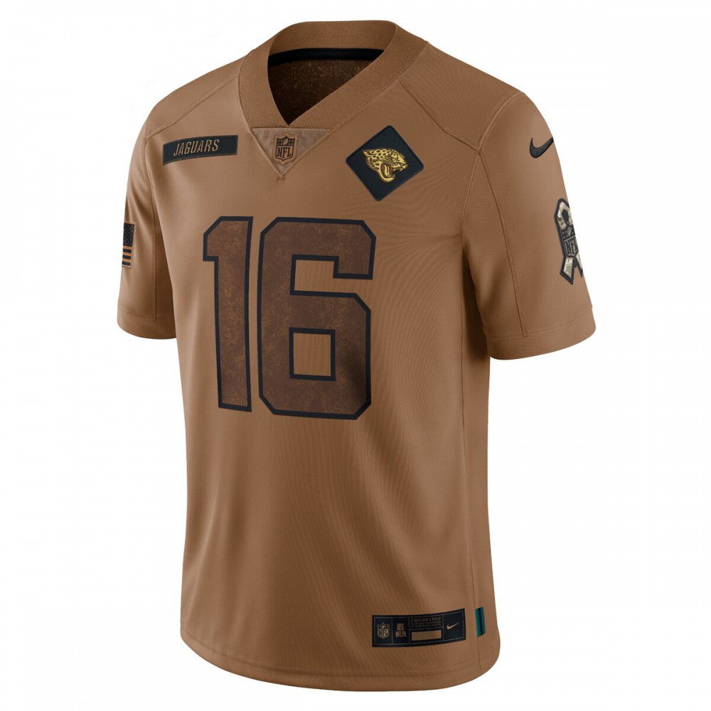 Trevor Lawrence Jacksonville Jaguars Nike 2023 Salute To Service Limited Jersey - Brown-GridironStore